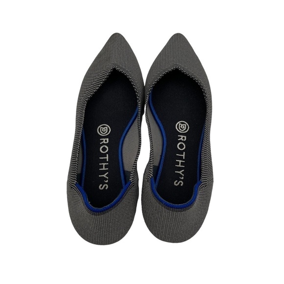 Rothy's Gray Pointed Toe Slip-On Flats Size 6.5 Women's - Picture 4 of 8